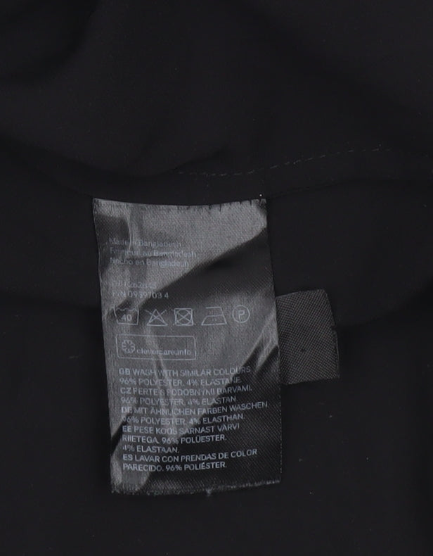 H&M Women’s Black XS Button-Up Shirt Long Sleeve Collared Workwear