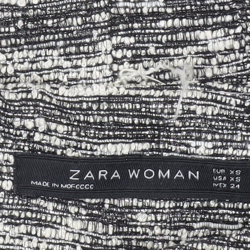 Zara Woman Women’s Grey XS A-Line Sleeveless Tweed Dress