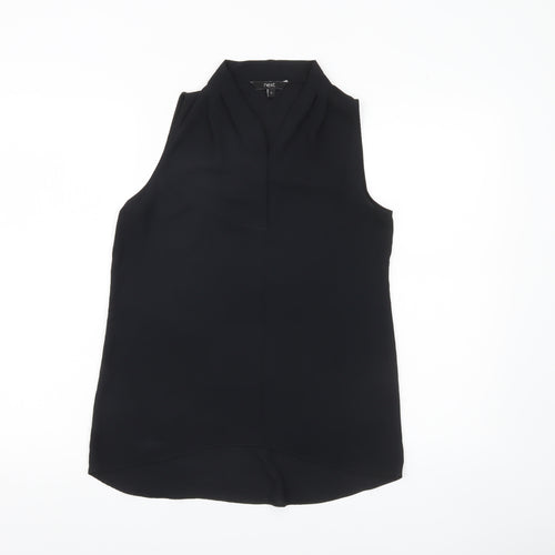Next Women’s Black Sleeveless Blouse UK 6 V-Neck Polyester