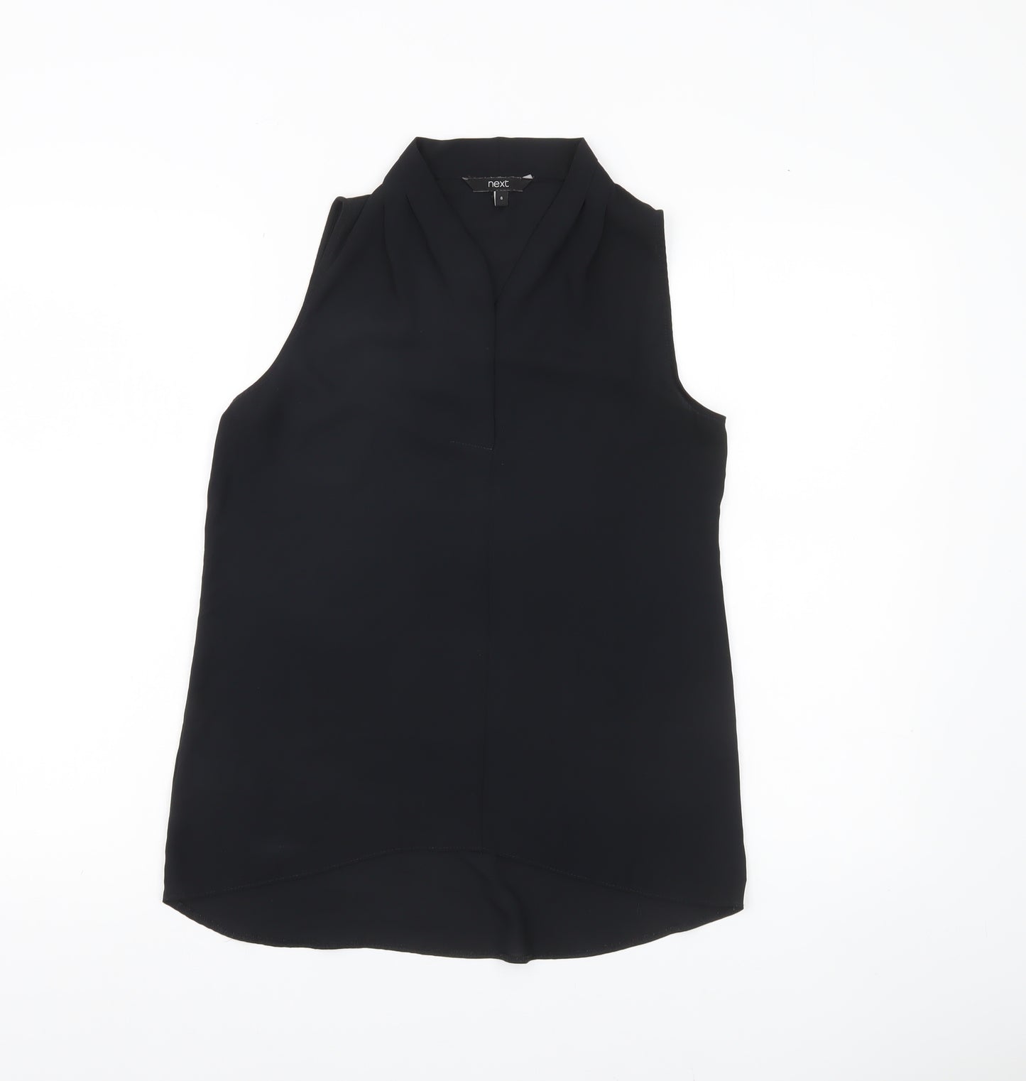 Next Women’s Black Sleeveless Blouse UK 6 V-Neck Polyester