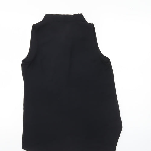Next Women’s Black Sleeveless Blouse UK 6 V-Neck Polyester