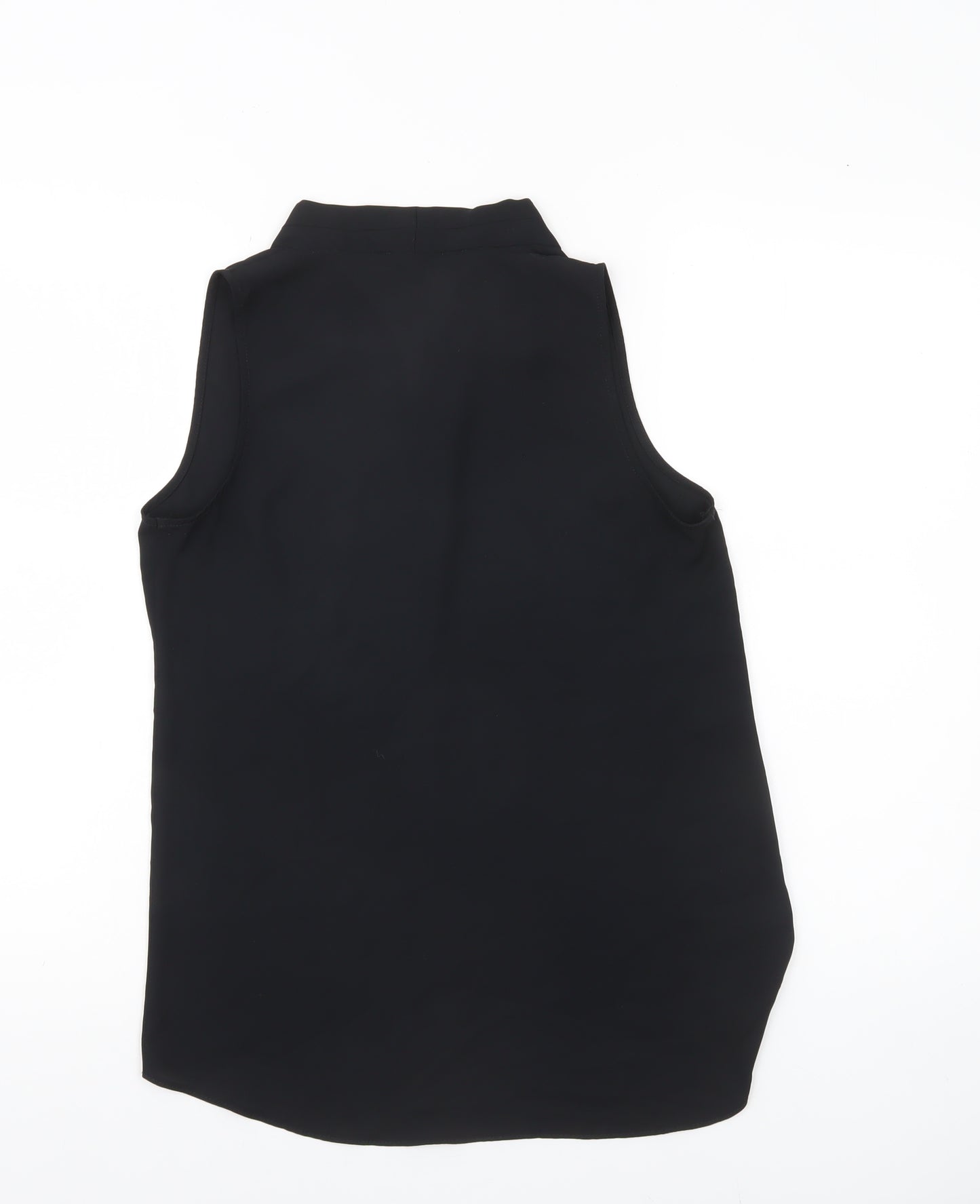 Next Women’s Black Sleeveless Blouse UK 6 V-Neck Polyester