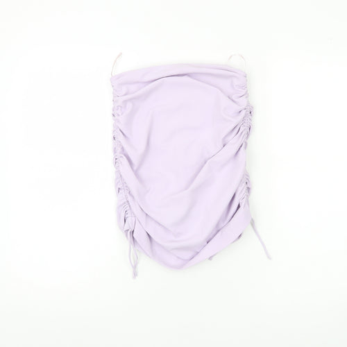 Zara Women Purple Strapless Camisole Tank Top Size S Polyester