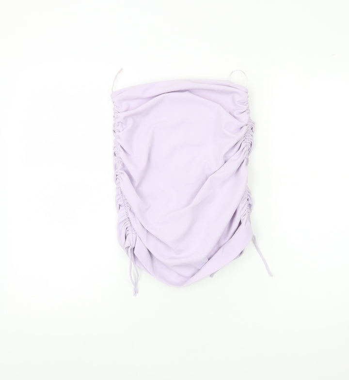 Zara Women Purple Strapless Camisole Tank Top Size S Polyester