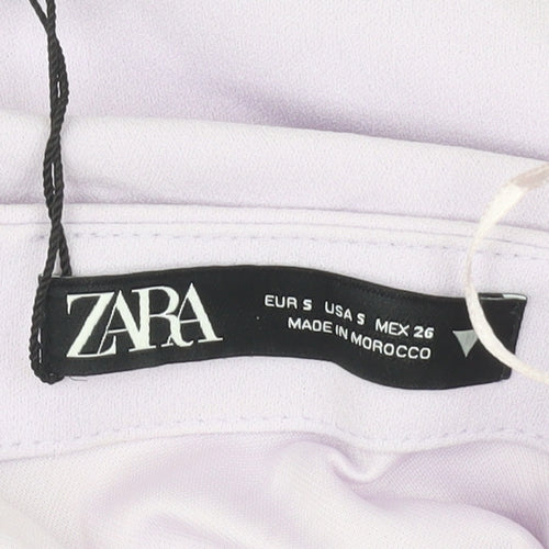 Zara Women Purple Strapless Camisole Tank Top Size S Polyester