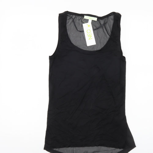 Adidas Womens Black 2XS Sleeveless Tank Top Lightweight Viscose