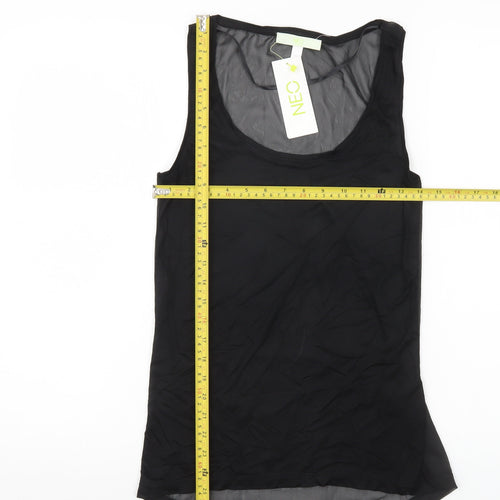 Adidas Womens Black 2XS Sleeveless Tank Top Lightweight Viscose