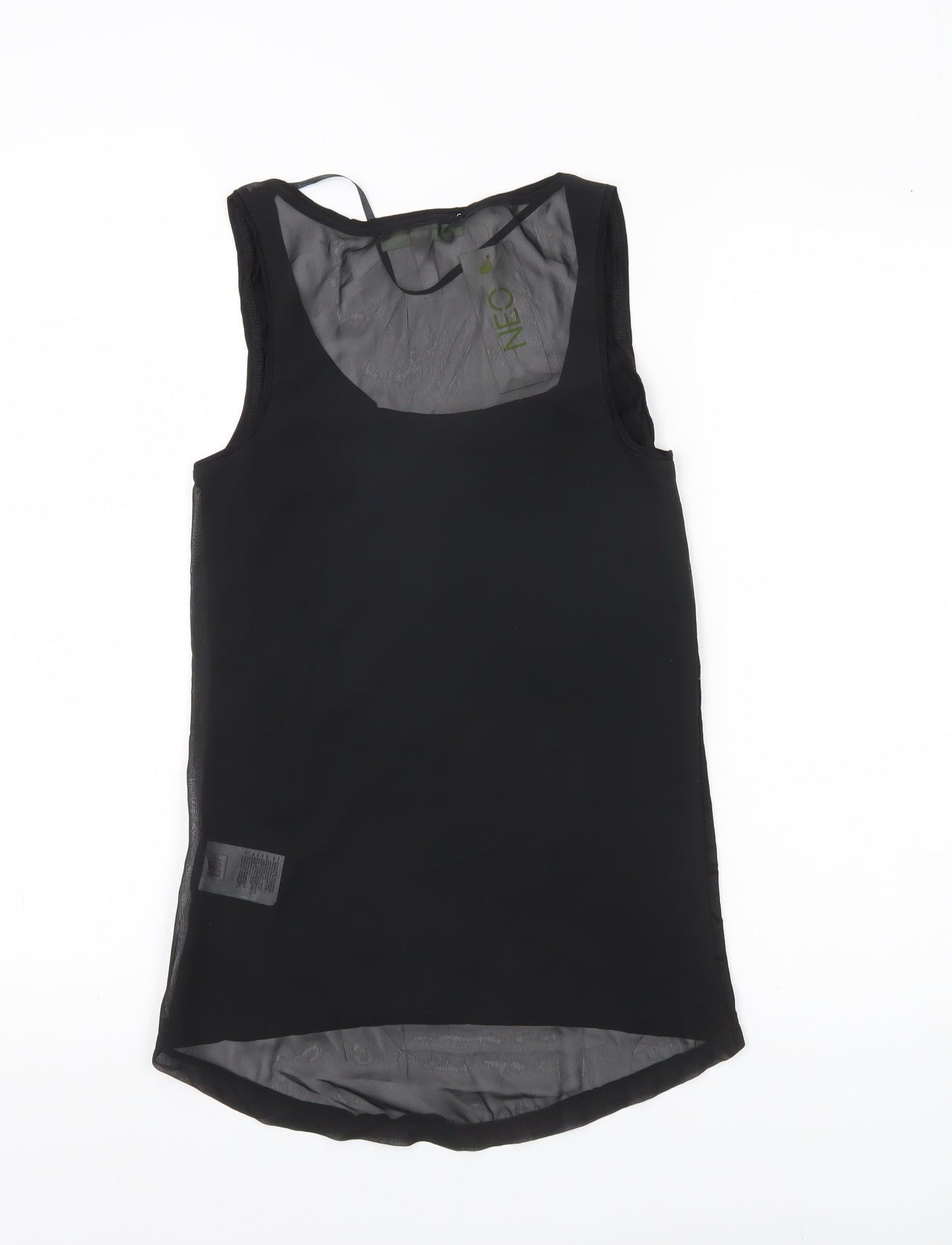 Adidas Womens Black 2XS Sleeveless Tank Top Lightweight Viscose
