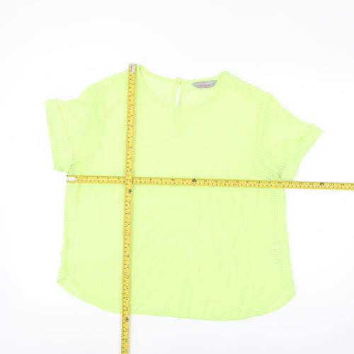 Dorothy Perkins Womens Yellow Size 16 Short Sleeve Summer Top