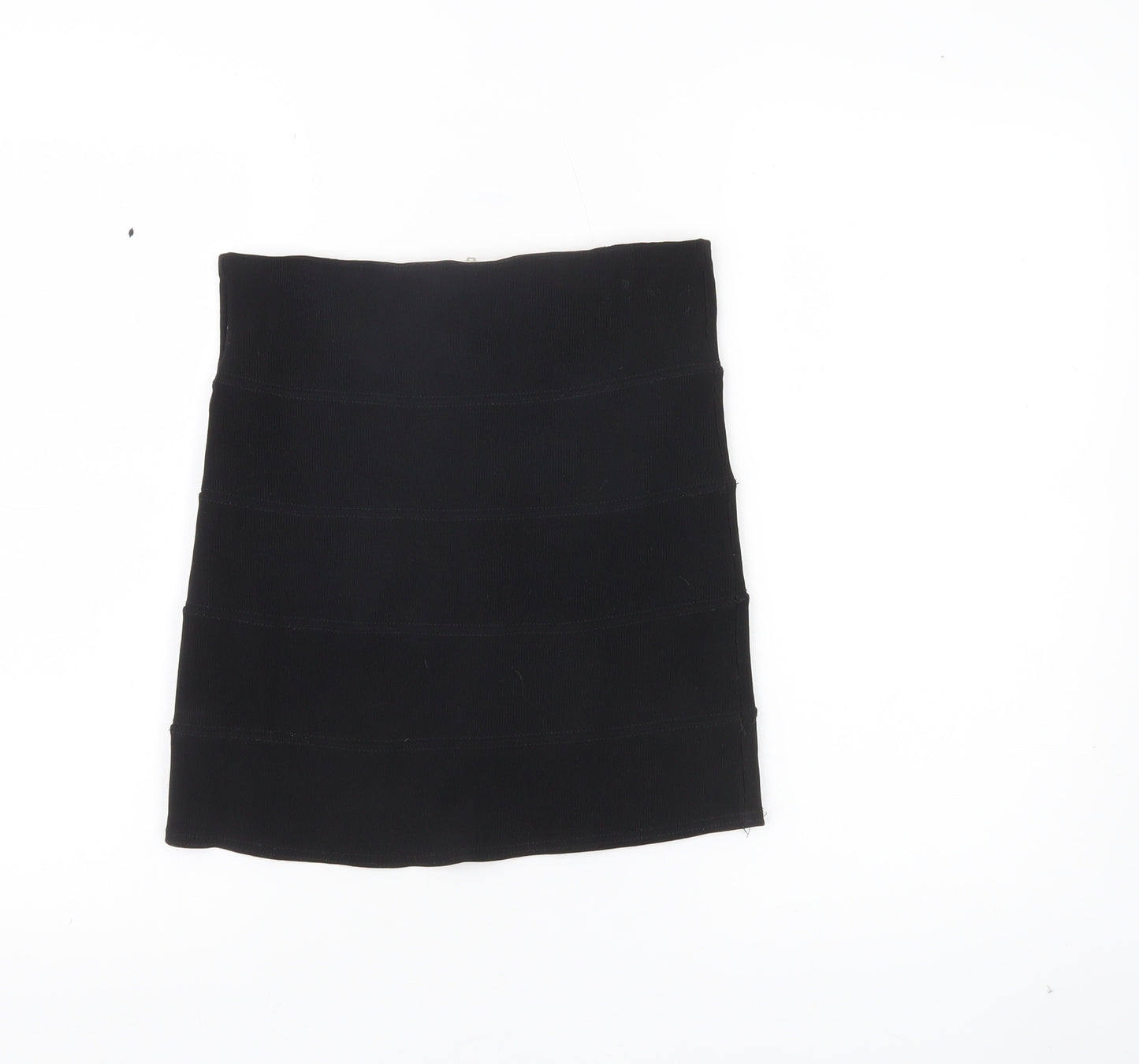 Karlo Ruicci Womens Black Size 8 Bandage Short Skirt