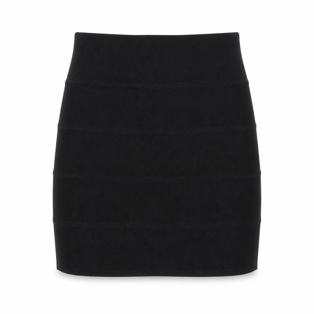 Karlo Ruicci Womens Black Size 8 Bandage Short Skirt