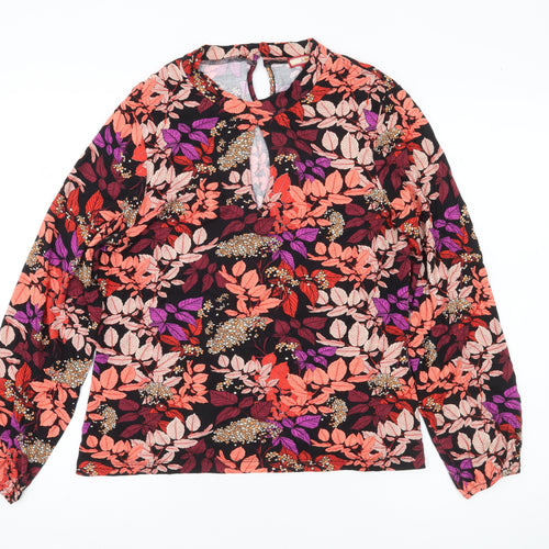 Joe Browns Womens Multicoloured Floral Tunic Blouse UK 12 Long Sleeve
