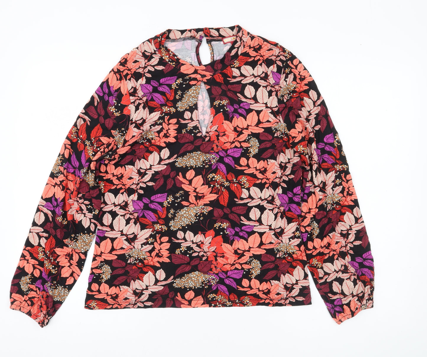 Joe Browns Womens Multicoloured Floral Tunic Blouse UK 12 Long Sleeve