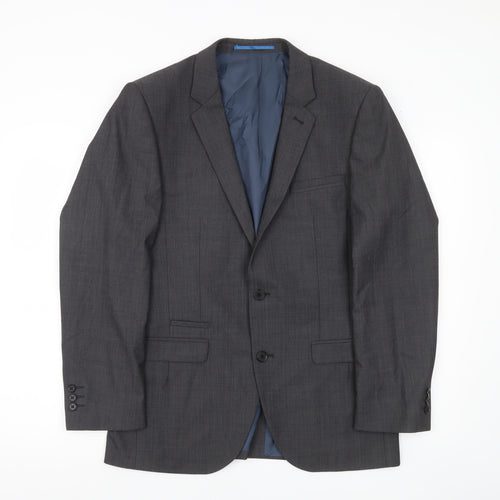 Next Men's Grey 38S Slim Fit Wool Blend Suit Jacket