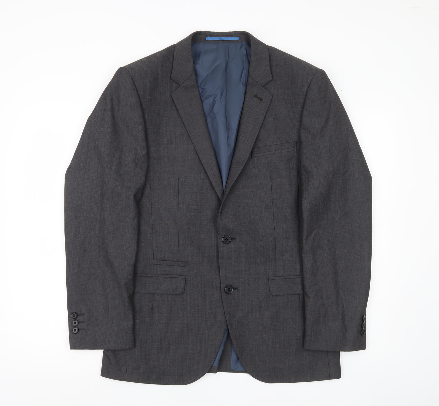 Next Men's Grey 38S Slim Fit Wool Blend Suit Jacket