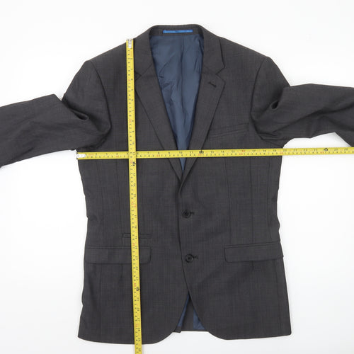 Next Men's Grey 38S Slim Fit Wool Blend Suit Jacket