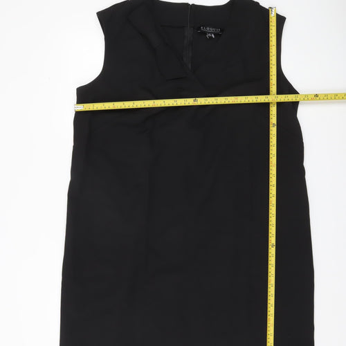 Eloquii Women’s Black Sheath Dress Size 16 V-Neck Sleeveless