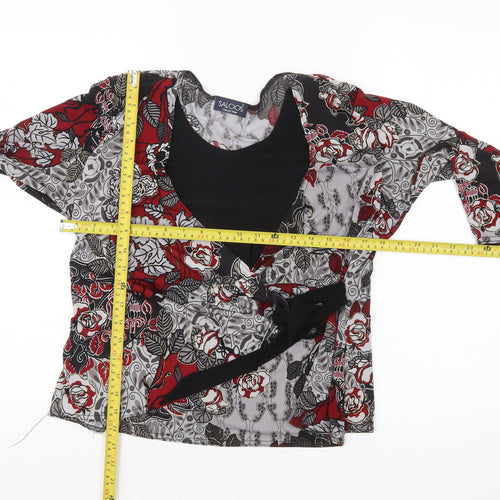 Saloos Women’s Multicoloured Floral Wrap Blouse Size L