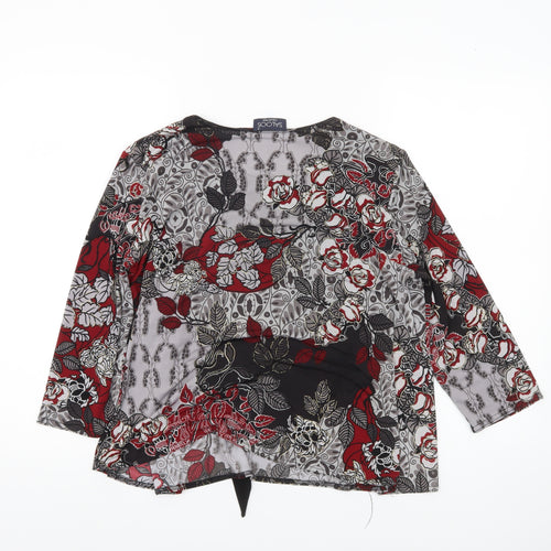 Saloos Women’s Multicoloured Floral Wrap Blouse Size L