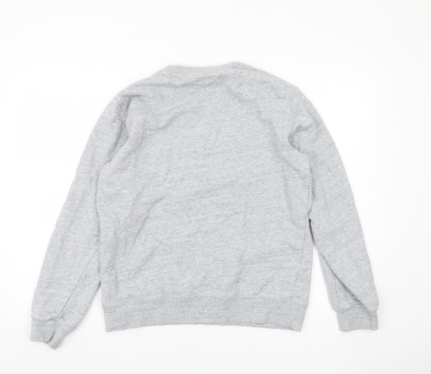 Chocolate Women’s Grey Cotton Sweatshirt Navy Logo Size XS