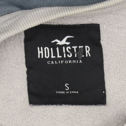 Hollister Mens Grey Black Ombre Sweatshirt S Pullover Crew Neck