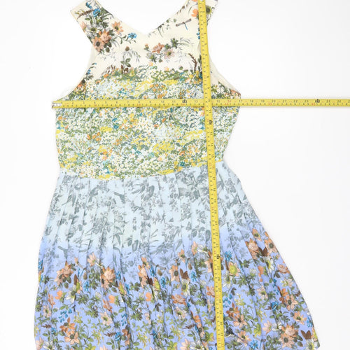 Oasis Women’s Multicoloured Floral Fit & Flare Dress Size 12