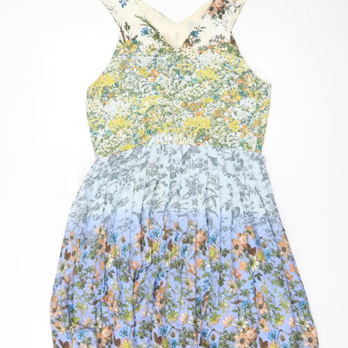 Oasis Women’s Multicoloured Floral Fit & Flare Dress Size 12