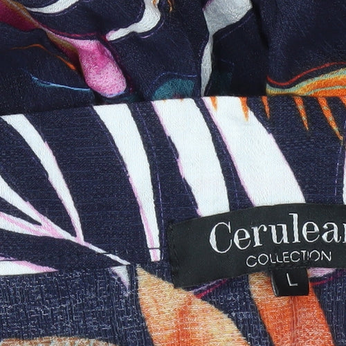 Cerulean Collection Women’s Multicoloured L Floral Midi Skirt