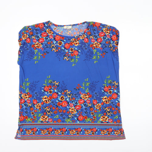 Papaya Women’s Blue Floral Sleeveless Blouse Size 16