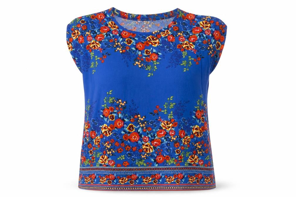 Papaya Women’s Blue Floral Sleeveless Blouse Size 16