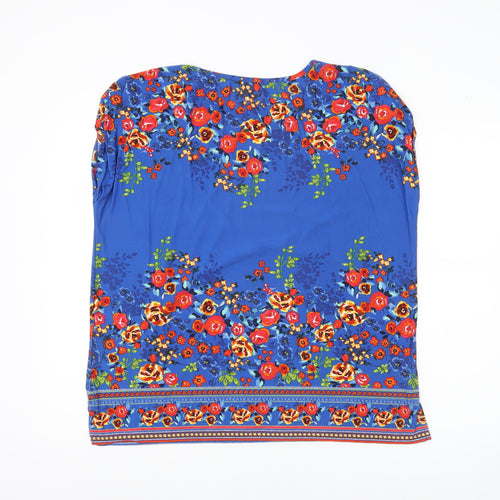 Papaya Women’s Blue Floral Sleeveless Blouse Size 16