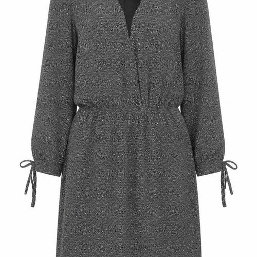 H&M Women’s Black Geometric Knee Length Shift Dress Size 8