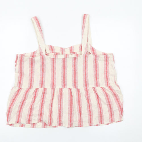Next Women’s Striped Camisole Blouse Size 16 Cotton Summer Top