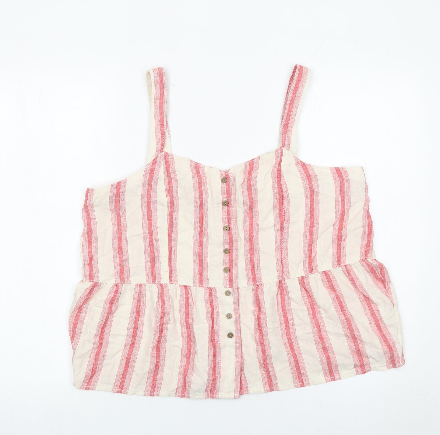 Next Women’s Striped Camisole Blouse Size 16 Cotton Summer Top
