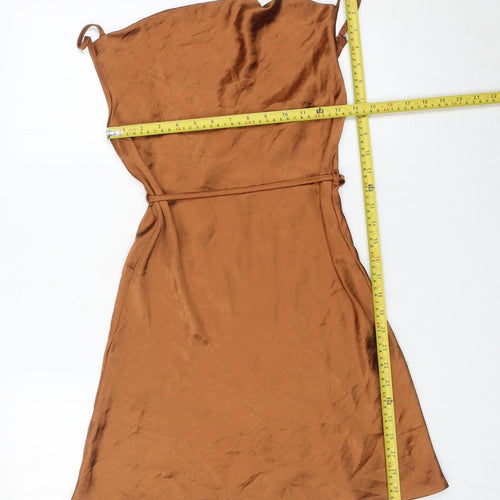 Motel Womens Brown XS Slip Dress Sleeveless Casual Party