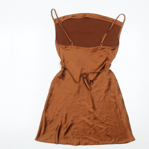 Motel Womens Brown XS Slip Dress Sleeveless Casual Party
