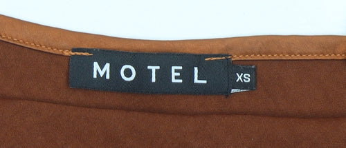 Motel Womens Brown XS Slip Dress Sleeveless Casual Party