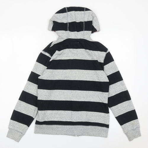 Kathmandu Womens Grey Black Striped Full Zip Hoodie Size 10