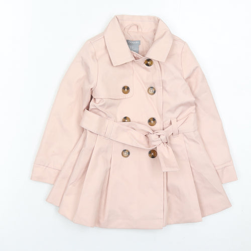 Tahari Girls Pink Trench Coat 2 Years Double Breasted Belted