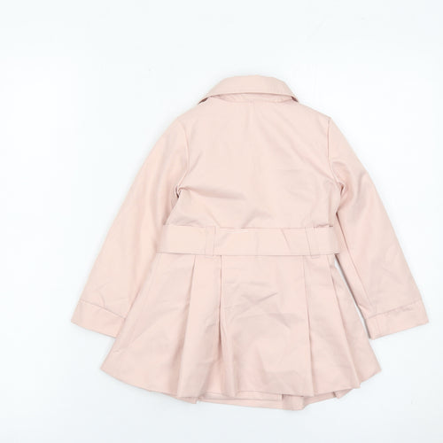 Tahari Girls Pink Trench Coat 2 Years Double Breasted Belted