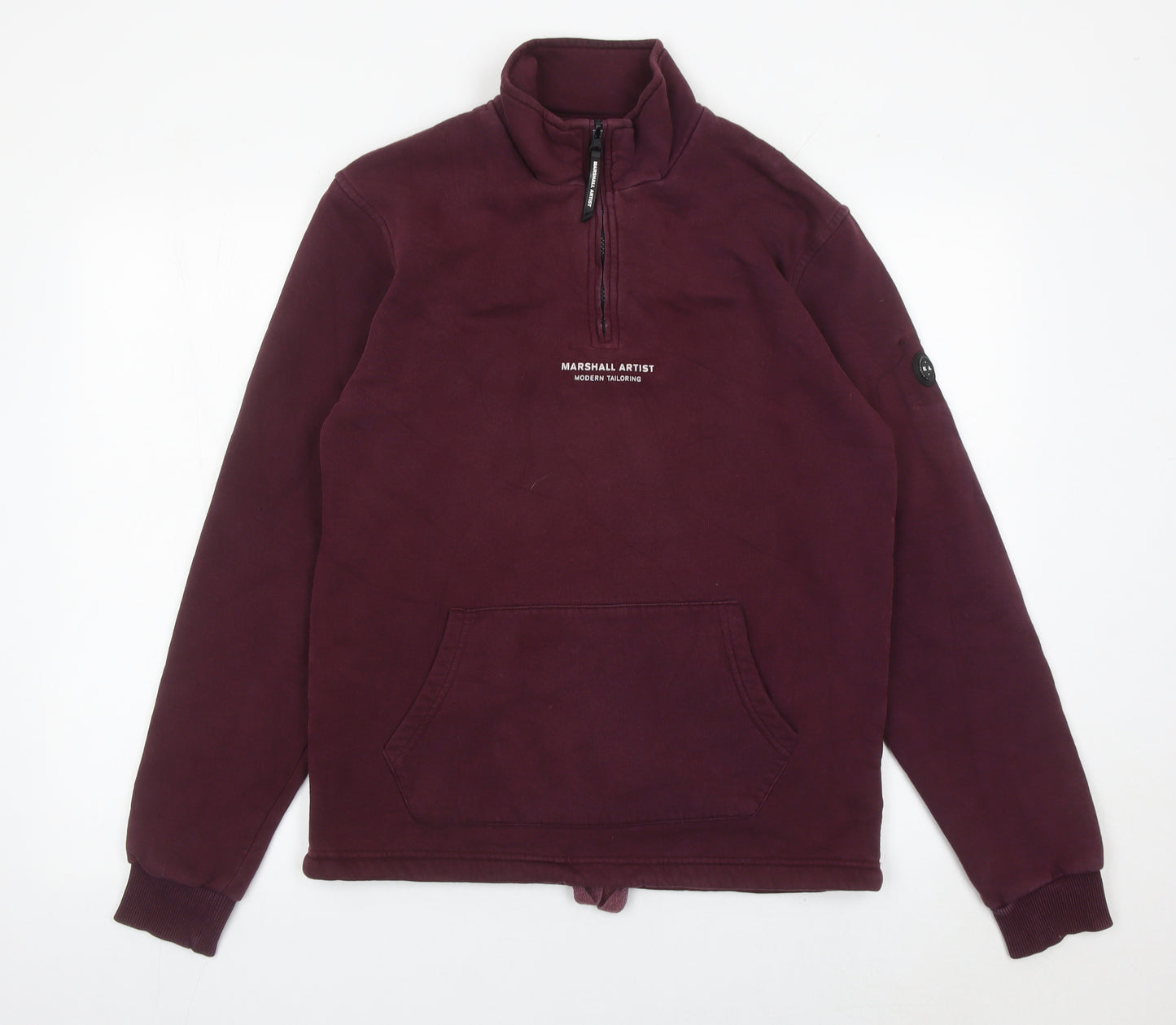 Marshall Artist Men’s Purple 1/4 Zip Sweatshirt Small Regular Fit