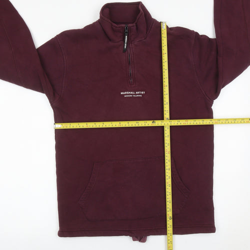 Marshall Artist Men’s Purple 1/4 Zip Sweatshirt Small Regular Fit