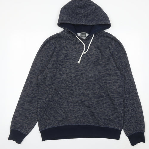 Jack & Jones Mens Blue Pullover Hoodie Size L Regular Fit