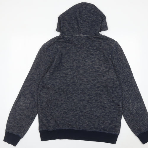 Jack & Jones Mens Blue Pullover Hoodie Size L Regular Fit