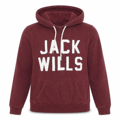 Jack Wills Womens Burgundy Hoodie UK 14 Cotton Blend Pullover