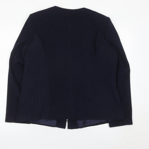 Bonmarché Women’s Blue Jacket Size 16 Full Zip Lined Twill