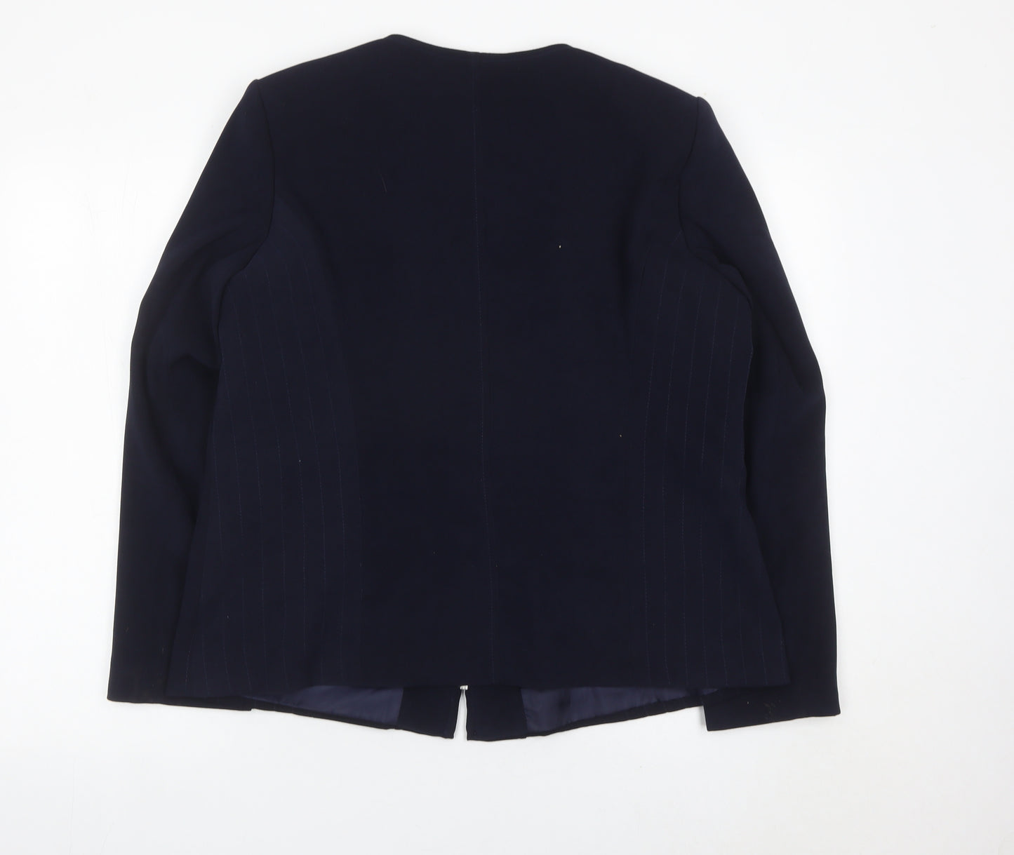 Bonmarché Women’s Blue Jacket Size 16 Full Zip Lined Twill