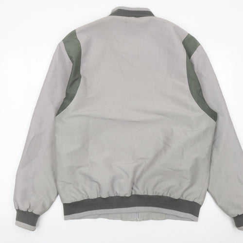 JBC Men’s Grey Polyester Basic Jacket Size M Full Zip Casual