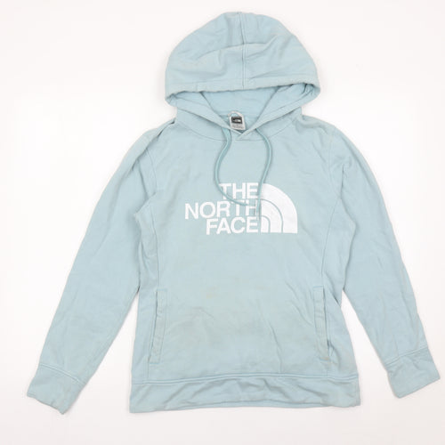 The North Face Womens Blue Small Pullover Hoodie Cotton Logo