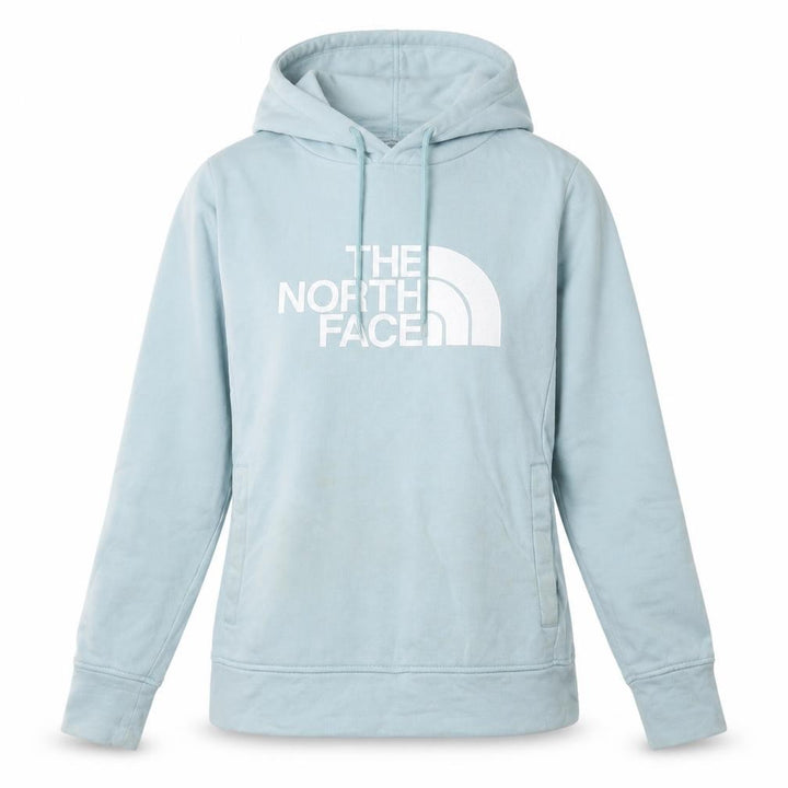The North Face Womens Blue Small Pullover Hoodie Cotton Logo